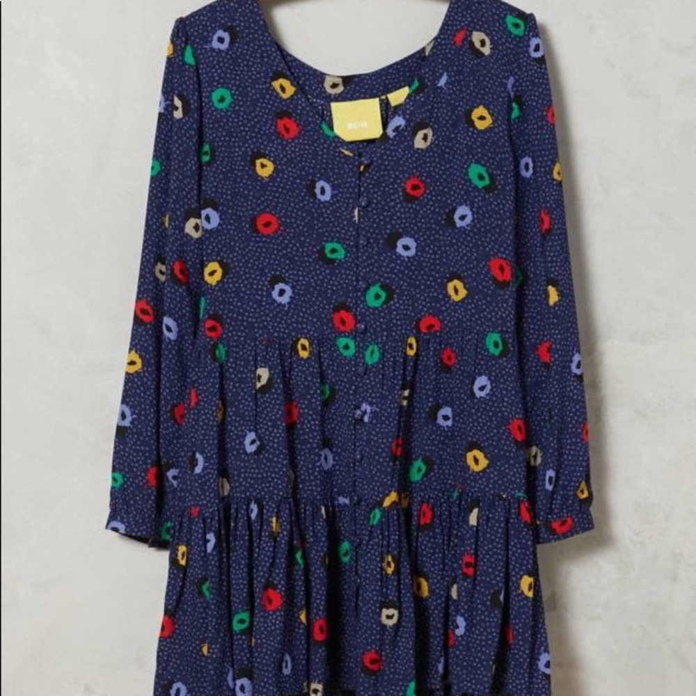 Maeve Lila Tiered Peasant Top Anthropologie XS
